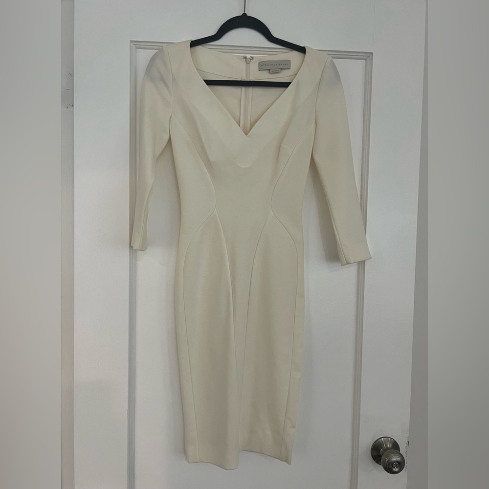 Stella McCartney Cream Long Sleeve Dress